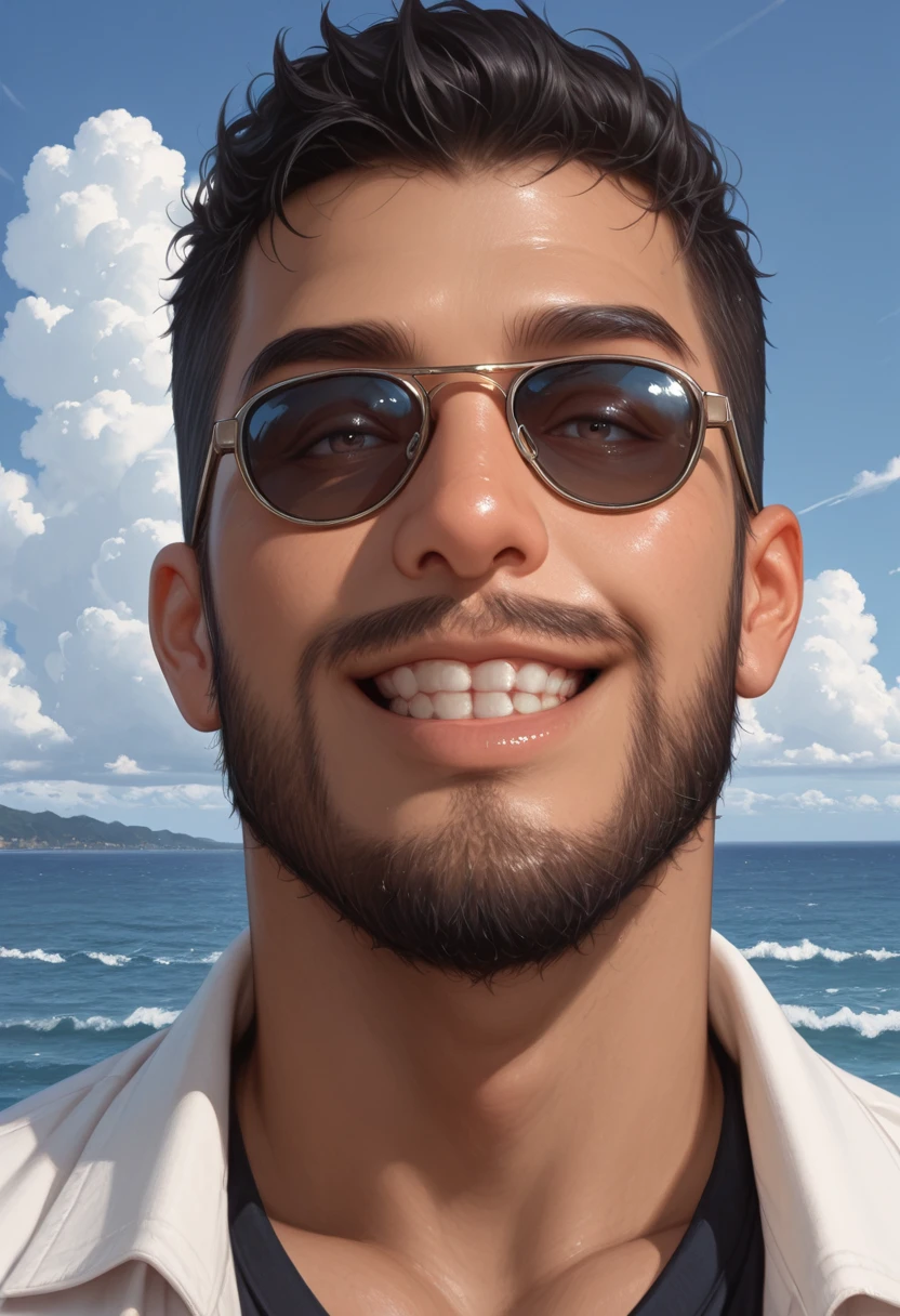 Jensen Ackles (Día de playa), an AI character on Suko