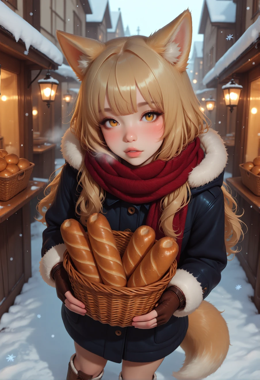 The girl who sells bread, an AI character on Suko