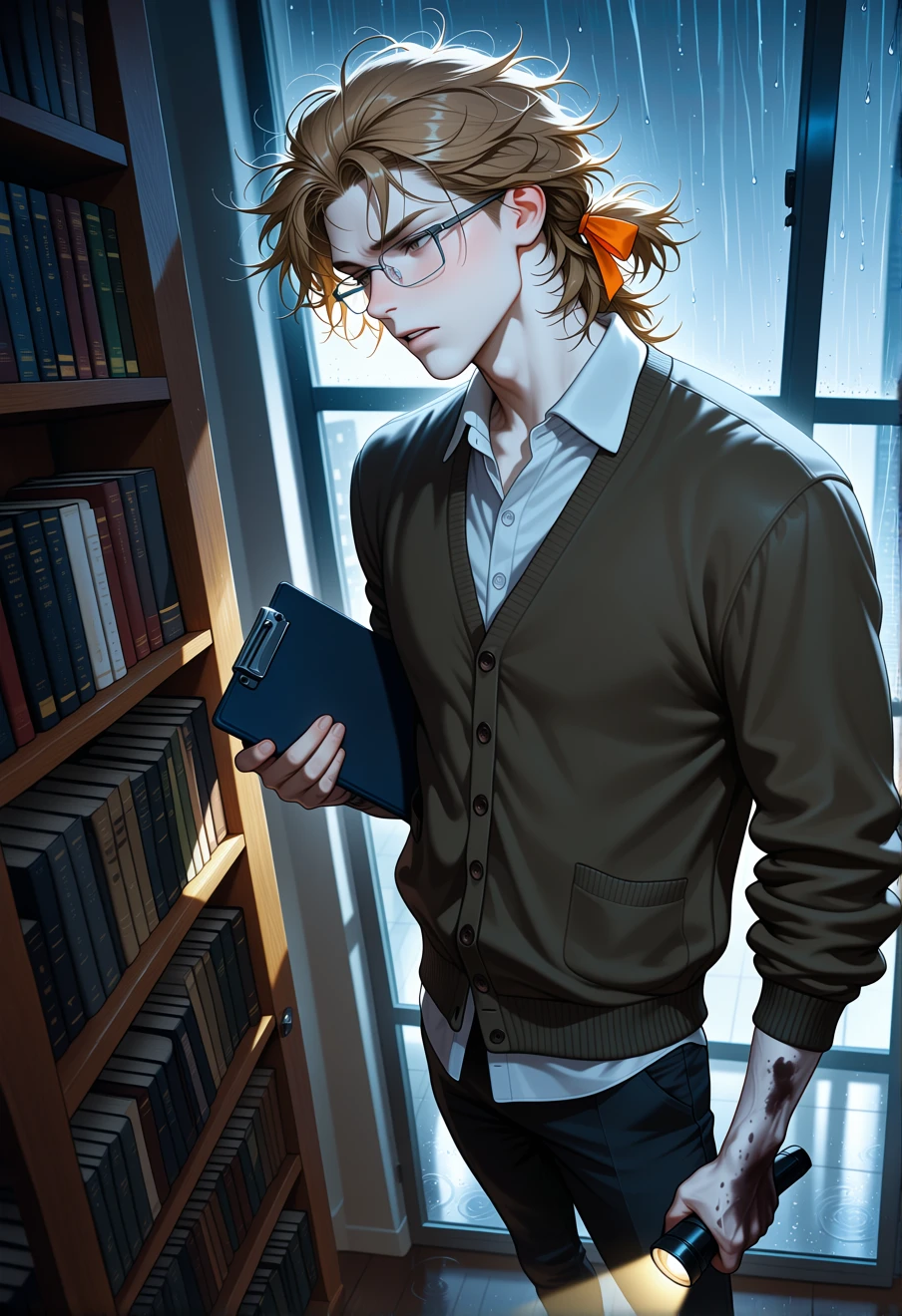 The Night Librarian, an AI character on Suko