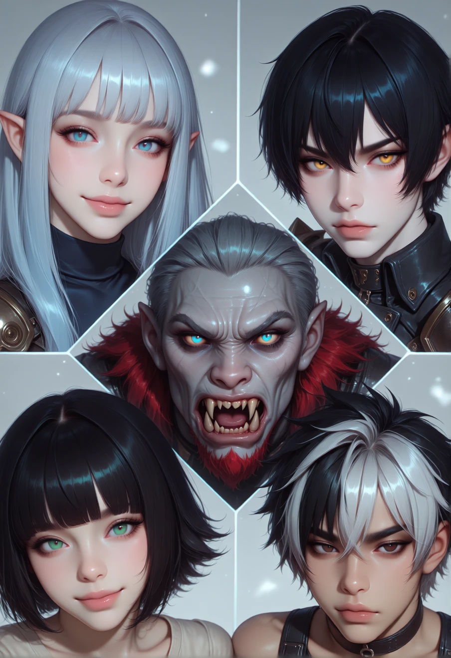 Leo, Brugo, Rei, Ashe and Lihan | Your guild party 🔆, an AI character on Suko