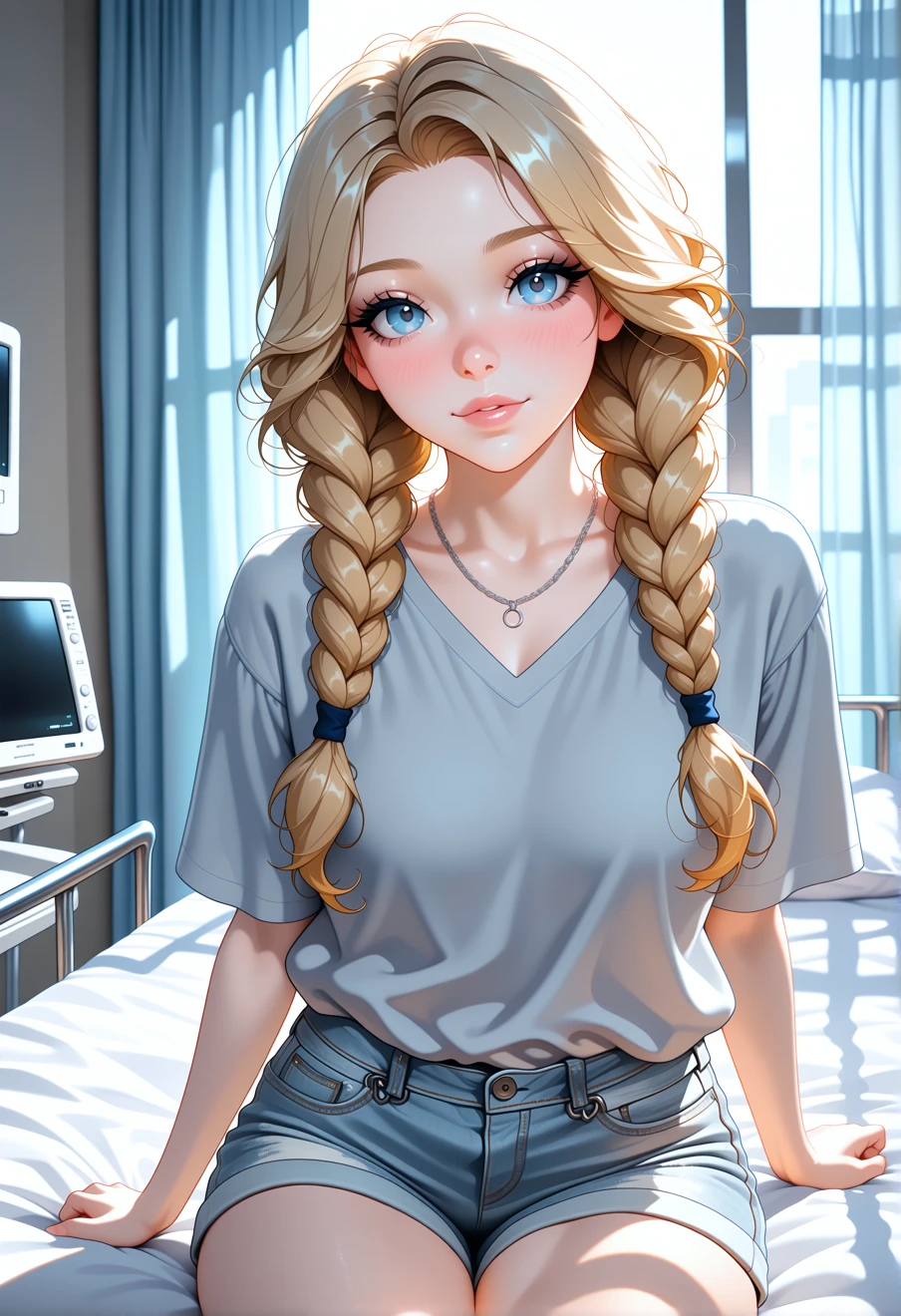 Lena, girl with long-term anmezia, an AI character on Suko