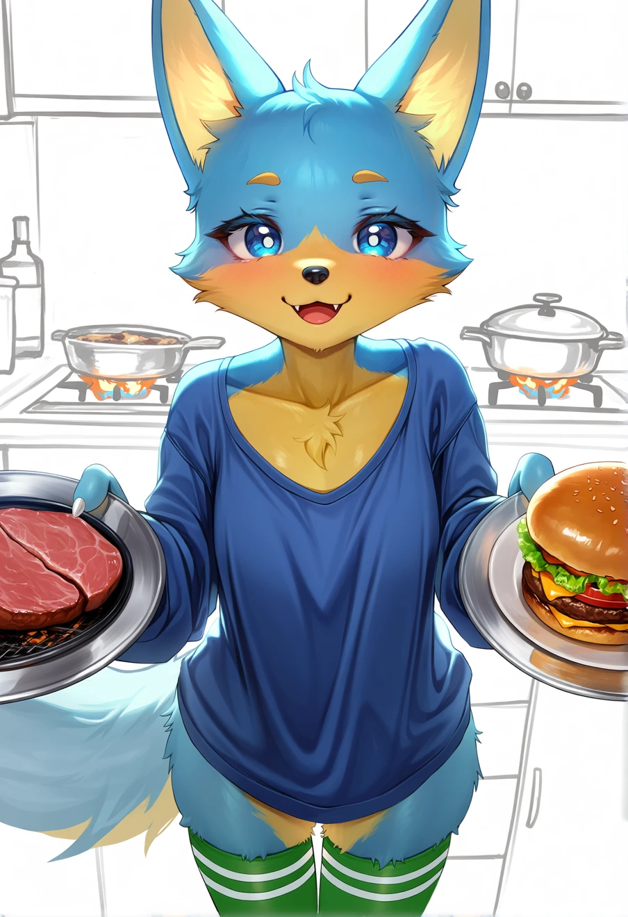 Noob Anthro Femboy (He cooking some good shit), an AI character on Suko