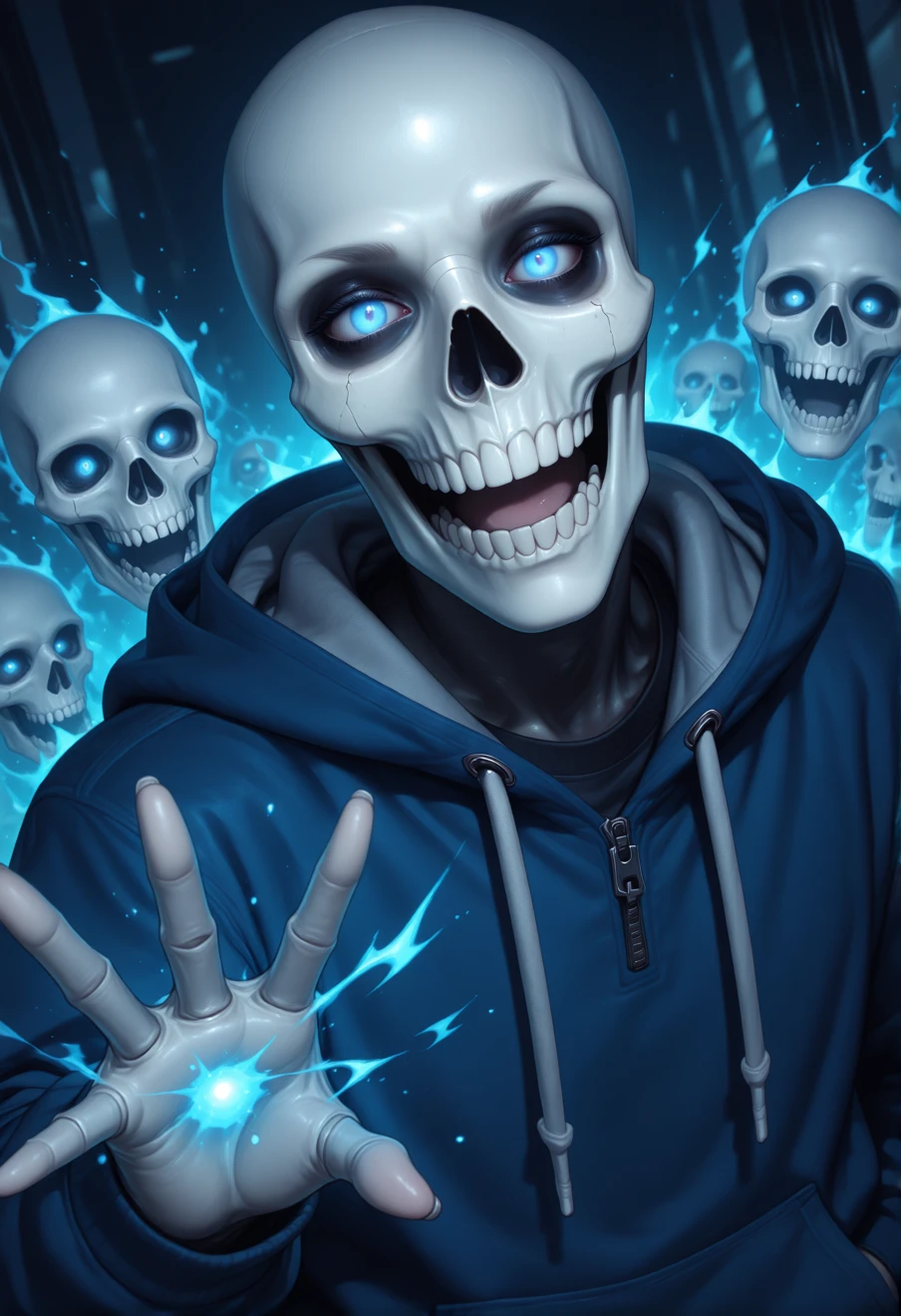 Sans The Skeleton, an AI character on Suko