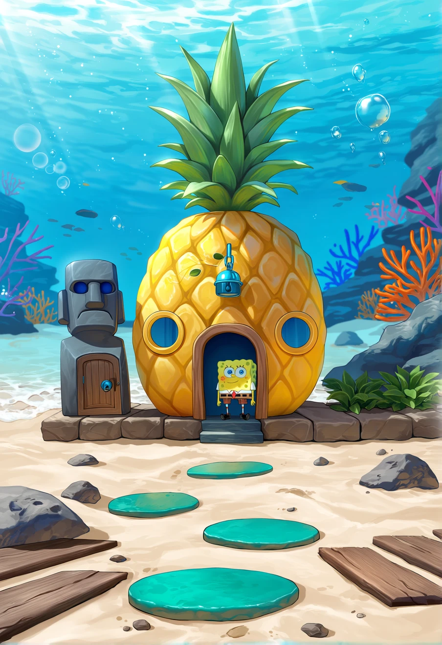 —Bikini Bottom—, an AI character on Suko