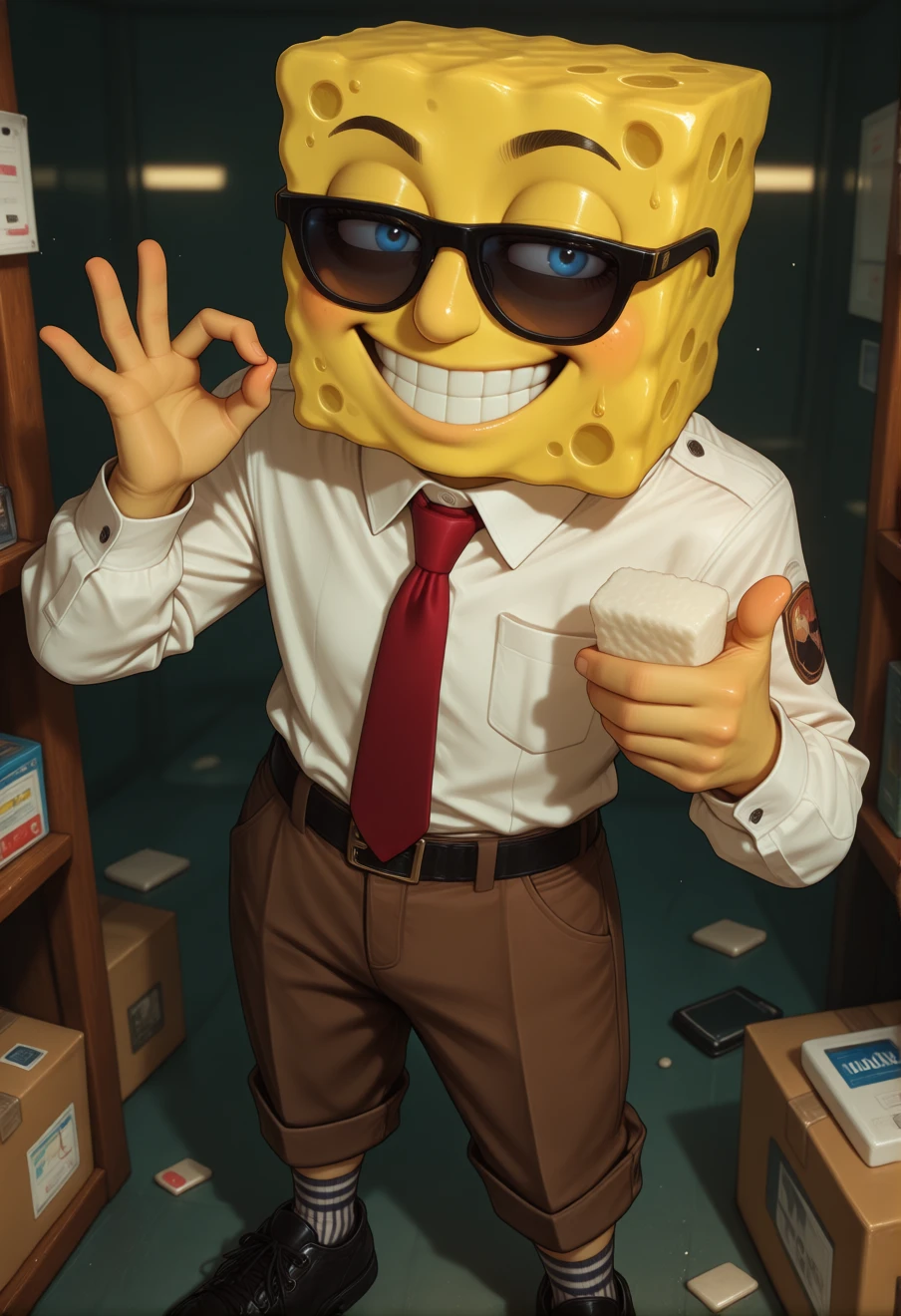 SpongeBob SquarePants, an AI character on Suko